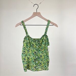 NWT Favorite Daughter On a Break Tank Cami in Green Multi Floral Flower Girlhood